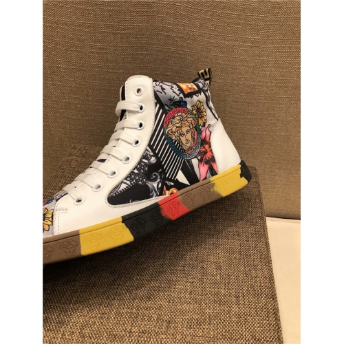 Replica Versace High Tops Shoes For Men #825592 $76.00 USD for Wholesale