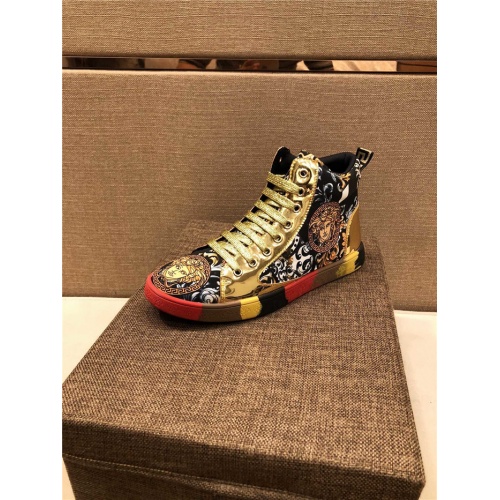 Replica Versace High Tops Shoes For Men #825593 $76.00 USD for Wholesale