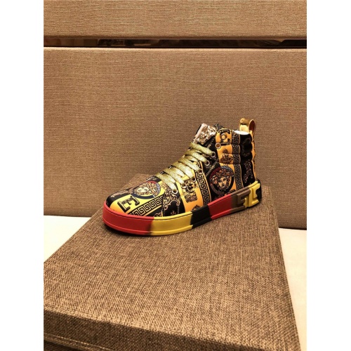 Replica Versace High Tops Shoes For Men #825594 $76.00 USD for Wholesale