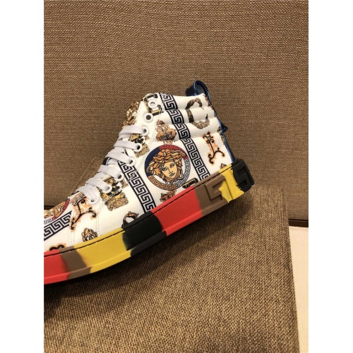 Replica Versace High Tops Shoes For Men #825598 $76.00 USD for Wholesale