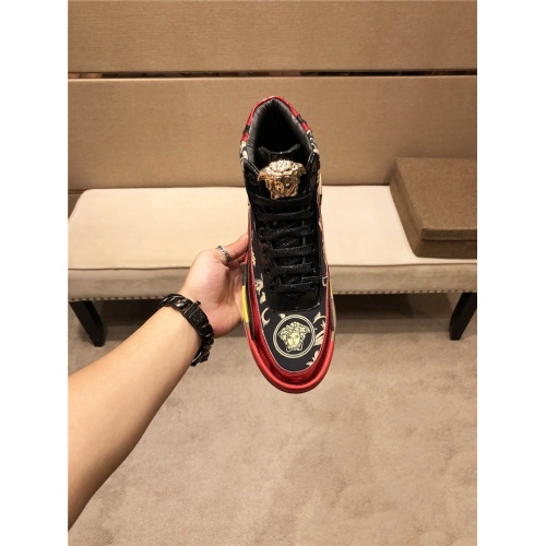 Replica Versace High Tops Shoes For Men #825600 $76.00 USD for Wholesale