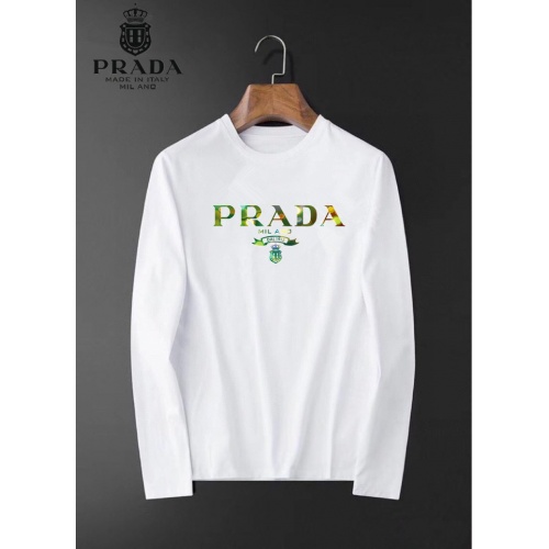 Prada T-Shirts Long Sleeved For Men #826357 $34.00 USD, Wholesale Replica Prada T-Shirts