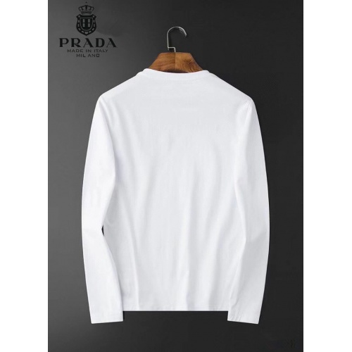 Replica Prada T-Shirts Long Sleeved For Men #826357 $34.00 USD for Wholesale