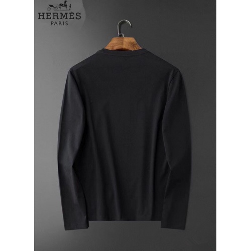 Replica Hermes T-Shirts Long Sleeved For Men #826367 $34.00 USD for Wholesale