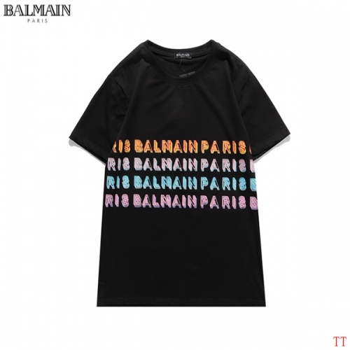 Balmain T-Shirts Short Sleeved For Men #826562 $27.00 USD, Wholesale Replica Balmain T-Shirts