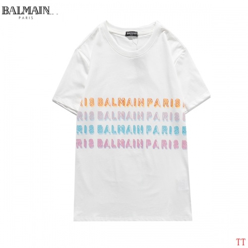 Balmain T-Shirts Short Sleeved For Men #826563 $27.00 USD, Wholesale Replica Balmain T-Shirts