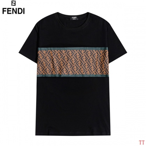 Fendi T-Shirts Short Sleeved For Men #826575 $27.00 USD, Wholesale Replica Fendi T-Shirts
