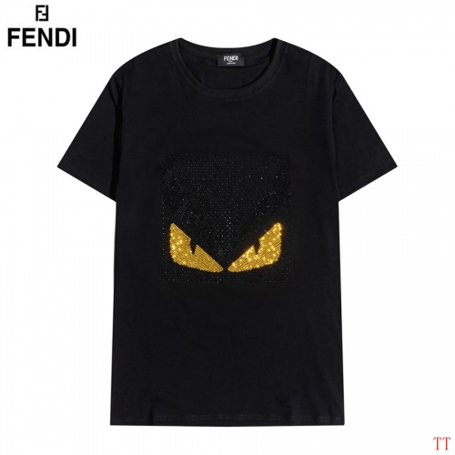 Fendi T-Shirts Short Sleeved For Men #826578 $32.00 USD, Wholesale Replica Fendi T-Shirts