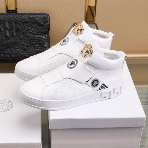 Replica Versace High Tops Shoes For Men #826691 $85.00 USD for Wholesale