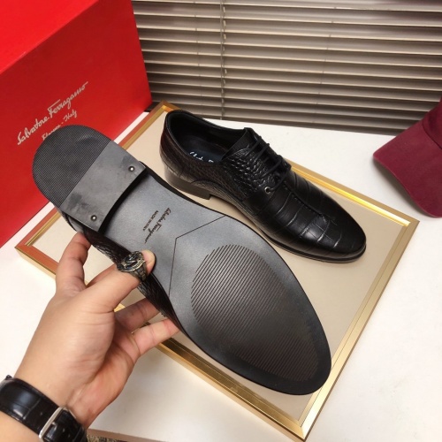 Replica Salvatore Ferragamo Leather Shoes For Men #827030 $82.00 USD for Wholesale