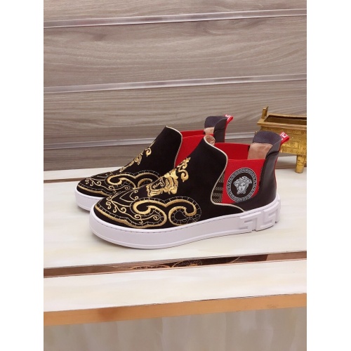 Versace High Tops Shoes For Men #827067 $85.00 USD, Wholesale Replica Versace High Tops Shoes