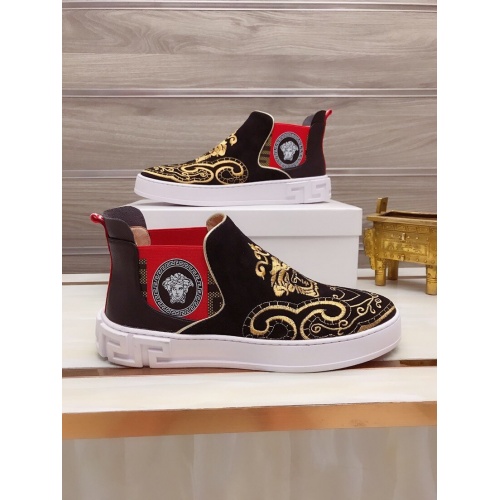 Replica Versace High Tops Shoes For Men #827067 $85.00 USD for Wholesale