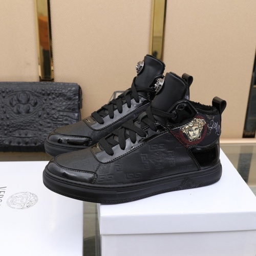 Replica Versace High Tops Shoes For Men #827096 $85.00 USD for Wholesale