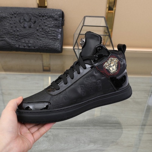 Replica Versace High Tops Shoes For Men #827096 $85.00 USD for Wholesale