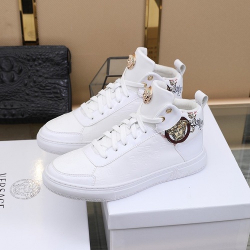 Replica Versace High Tops Shoes For Men #827097 $85.00 USD for Wholesale