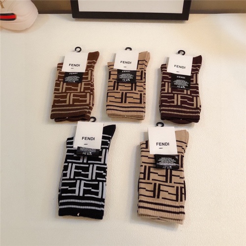 Replica Fendi Socks #827285 $29.00 USD for Wholesale