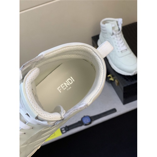Replica Fendi High Tops Casual Shoes For Men #827372 $88.00 USD for Wholesale