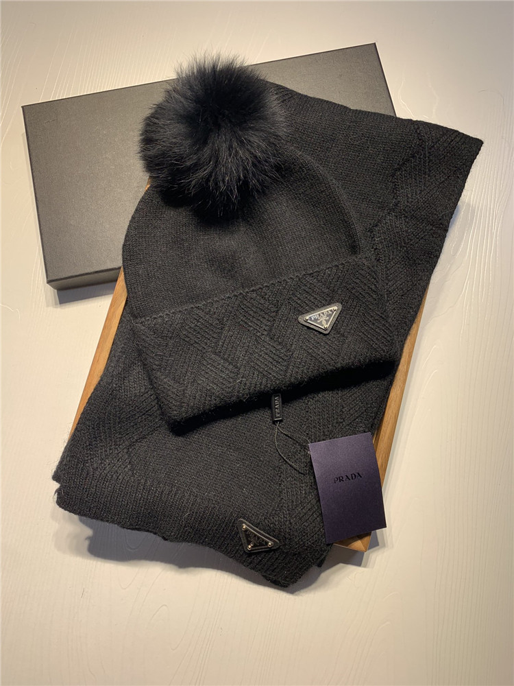 prada scarf and hat