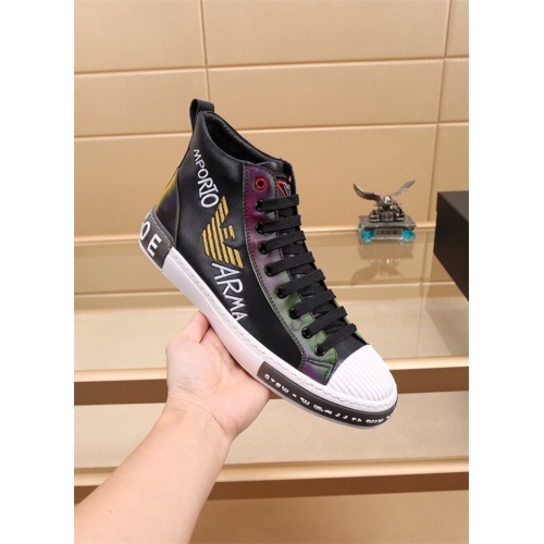 Replica Armani High Tops Shoes For Men #827774 $82.00 USD for Wholesale