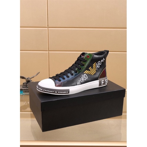 Replica Armani High Tops Shoes For Men #827774 $82.00 USD for Wholesale