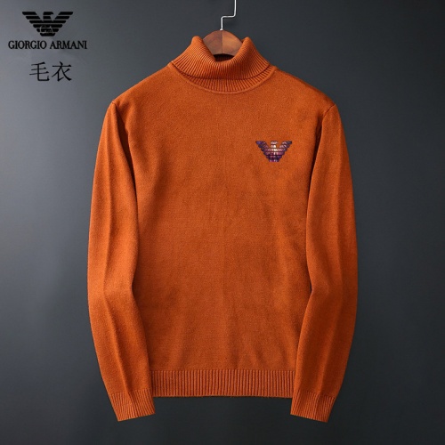 Armani Sweaters Long Sleeved For Men #827877 $42.00 USD, Wholesale Replica Armani Sweaters