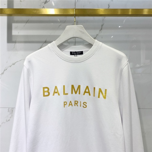 Replica Balmain Hoodies Long Sleeved For Men #828097 $61.00 USD for Wholesale