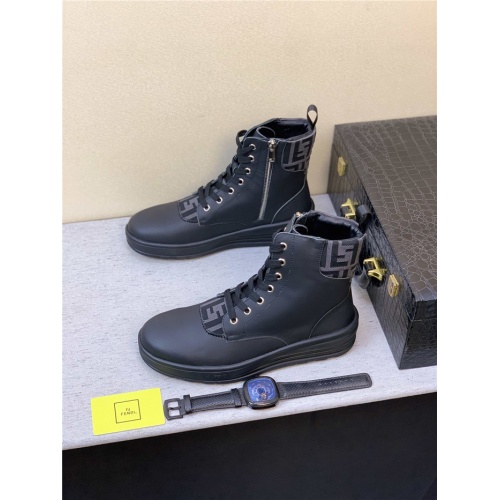 Fendi High Tops Casual Shoes For Men #828290 $88.00 USD, Wholesale Replica Fendi High Tops Casual Shoes