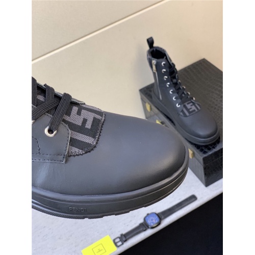 Replica Fendi High Tops Casual Shoes For Men #828290 $88.00 USD for Wholesale
