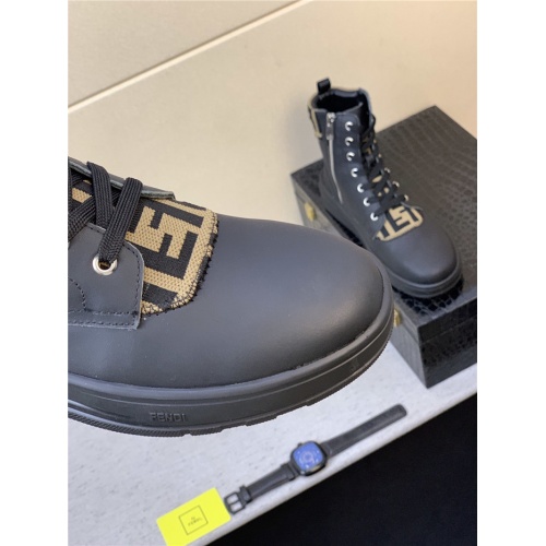 Replica Fendi High Tops Casual Shoes For Men #828291 $88.00 USD for Wholesale