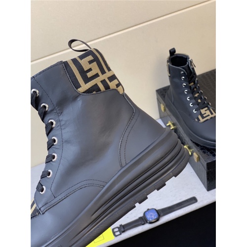 Replica Fendi High Tops Casual Shoes For Men #828291 $88.00 USD for Wholesale
