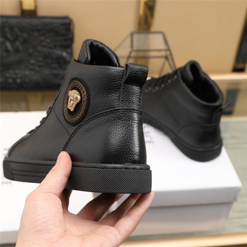 Replica Versace High Tops Shoes For Men #828341 $85.00 USD for Wholesale