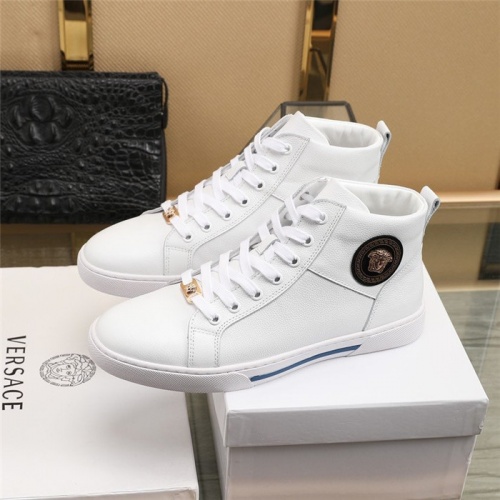 Replica Versace High Tops Shoes For Men #828342 $85.00 USD for Wholesale