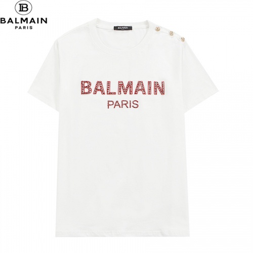 Balmain T-Shirts Short Sleeved For Men #828460 $32.00 USD, Wholesale Replica Balmain T-Shirts