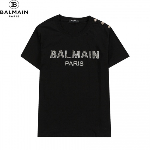 Balmain T-Shirts Short Sleeved For Men #828461 $32.00 USD, Wholesale Replica Balmain T-Shirts