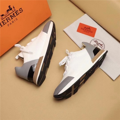 Replica Hermes Casual Shoes For Men #828560 $98.00 USD for Wholesale