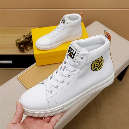Fendi High Tops Casual Shoes For Men #828632 $76.00 USD, Wholesale Replica Fendi High Tops Casual Shoes