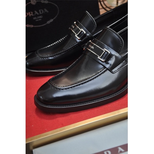 Replica Prada Leather Shoes For Men #828931 $98.00 USD for Wholesale