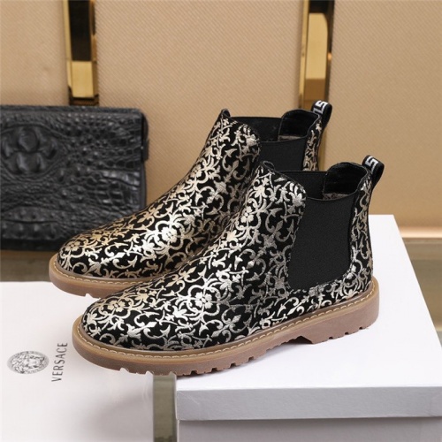 Replica Versace Boots For Men #828972 $82.00 USD for Wholesale