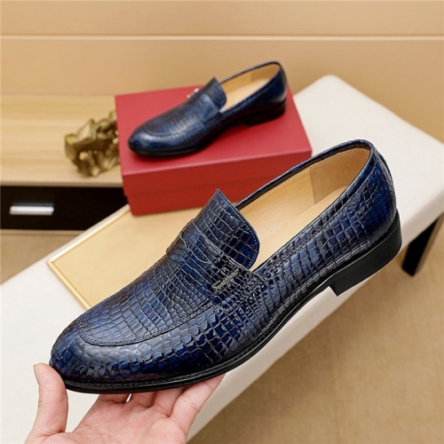 Replica Salvatore Ferragamo Leather Shoes For Men #829112 $76.00 USD for Wholesale