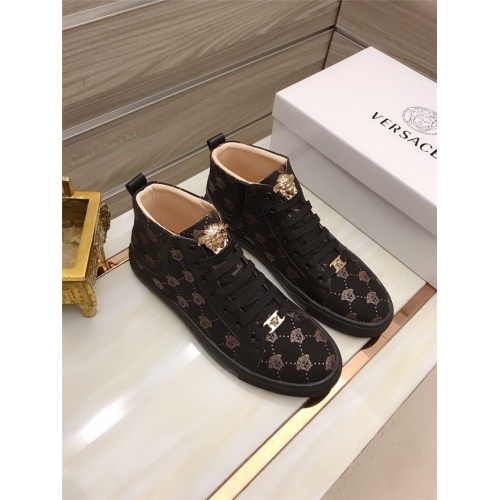 Versace High Tops Shoes For Men #829121 $82.00 USD, Wholesale Replica Versace High Tops Shoes