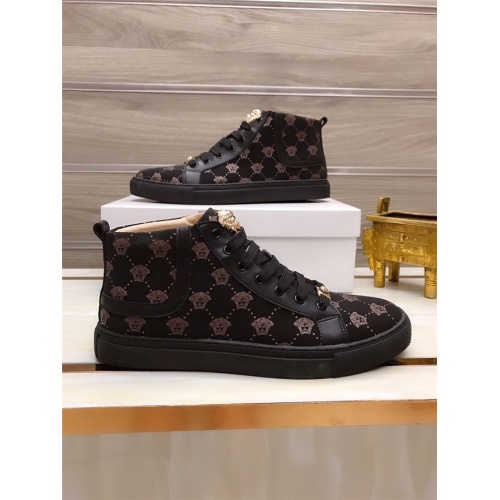 Replica Versace High Tops Shoes For Men #829121 $82.00 USD for Wholesale