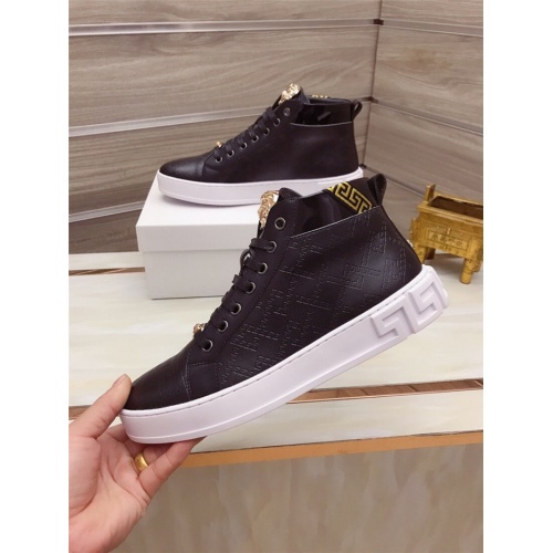 Replica Versace High Tops Shoes For Men #829122 $82.00 USD for Wholesale