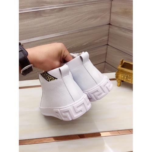 Replica Versace High Tops Shoes For Men #829123 $82.00 USD for Wholesale