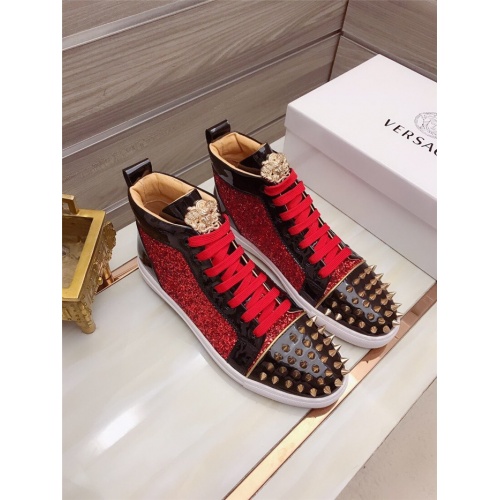 Versace High Tops Shoes For Men #829124 $82.00 USD, Wholesale Replica Versace High Tops Shoes