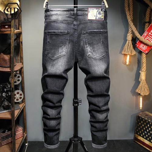 Replica Philipp Plein PP Jeans For Men #829286 $48.00 USD for Wholesale