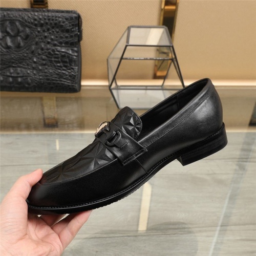 Replica Versace Leather Shoes For Men #829492 $88.00 USD for Wholesale
