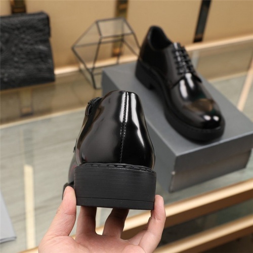 Replica Prada Leather Shoes For Men #829493 $128.00 USD for Wholesale