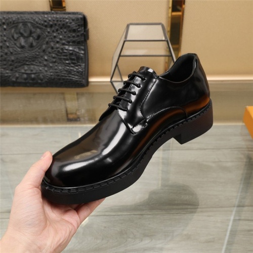 Replica Prada Leather Shoes For Men #829493 $128.00 USD for Wholesale
