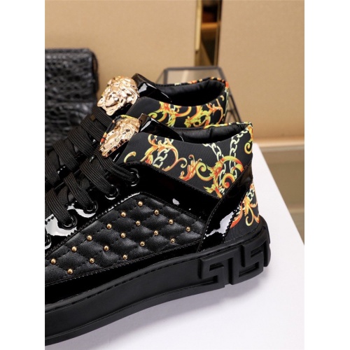 Replica Versace High Tops Shoes For Men #829919 $82.00 USD for Wholesale