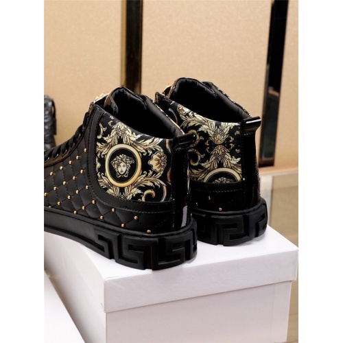 Replica Versace High Tops Shoes For Men #829921 $82.00 USD for Wholesale